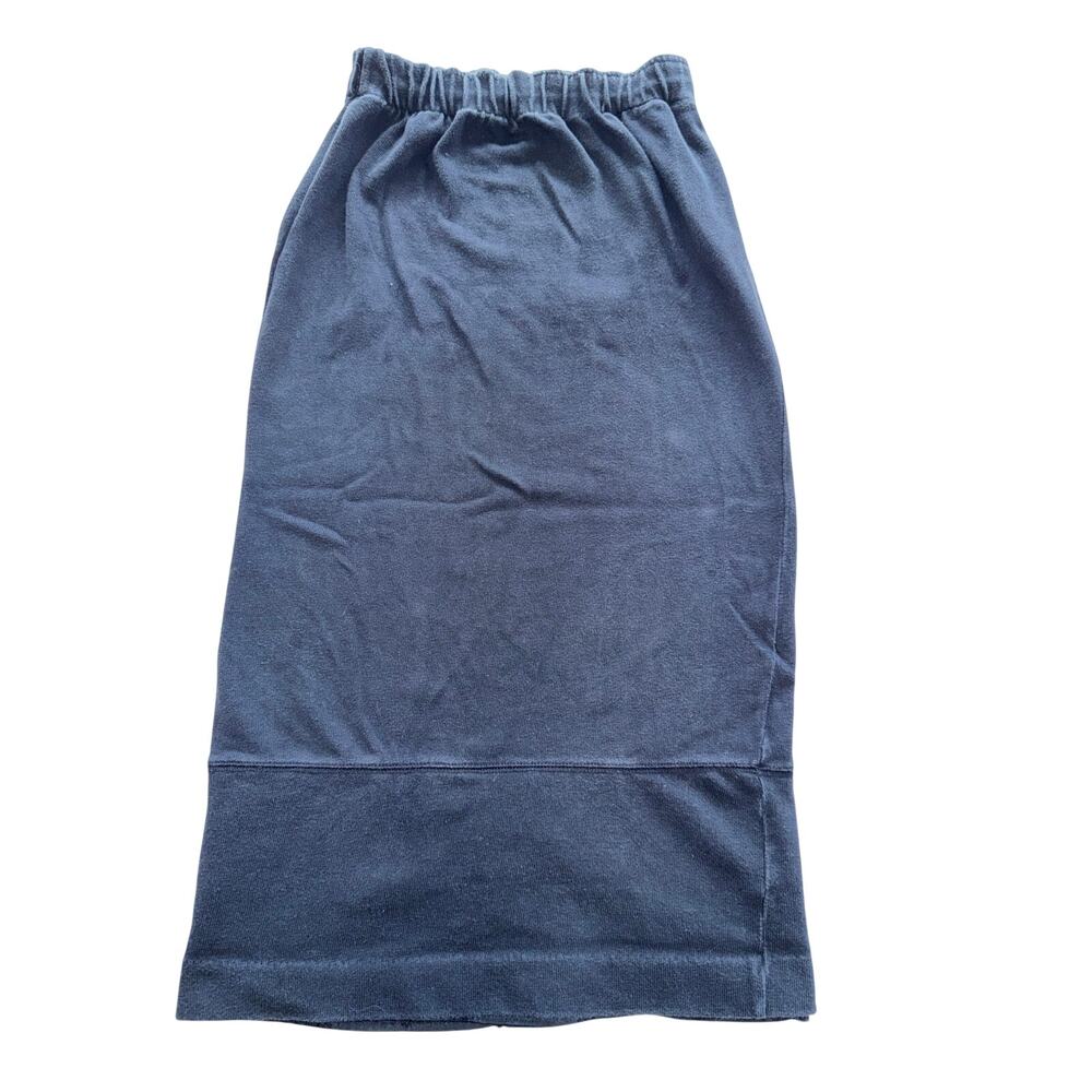 Vintage Generra Skirt Womens S Charcoal Gray Cotton Knit Elastic Waist Made USA